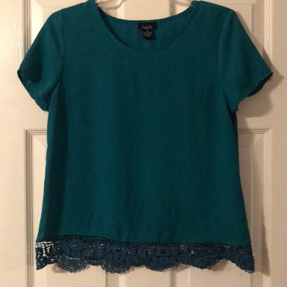 Teal blouse
